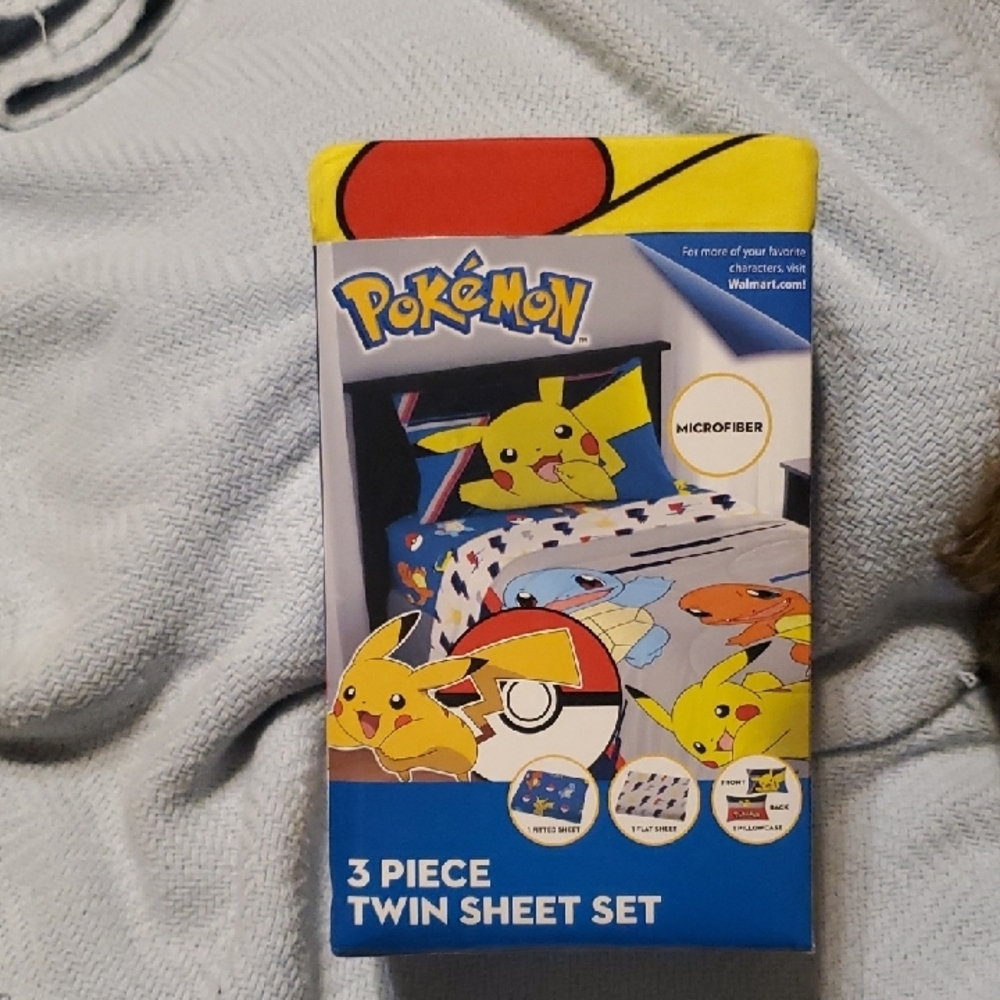 Pokemon Lightning Bolt Twin Sheet Set